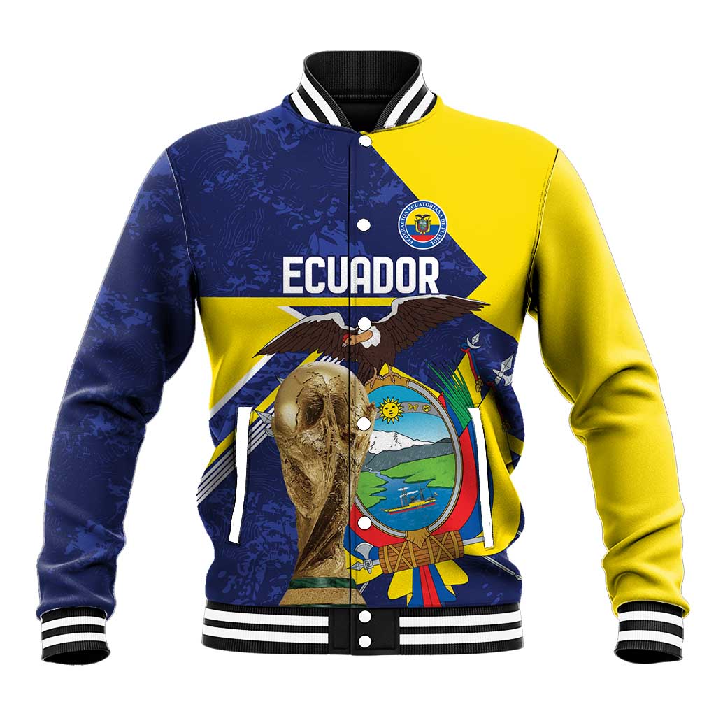 Ecuador Football Custom Baseball Jacket Road To World Cup 2026 - Wonder Print Shop