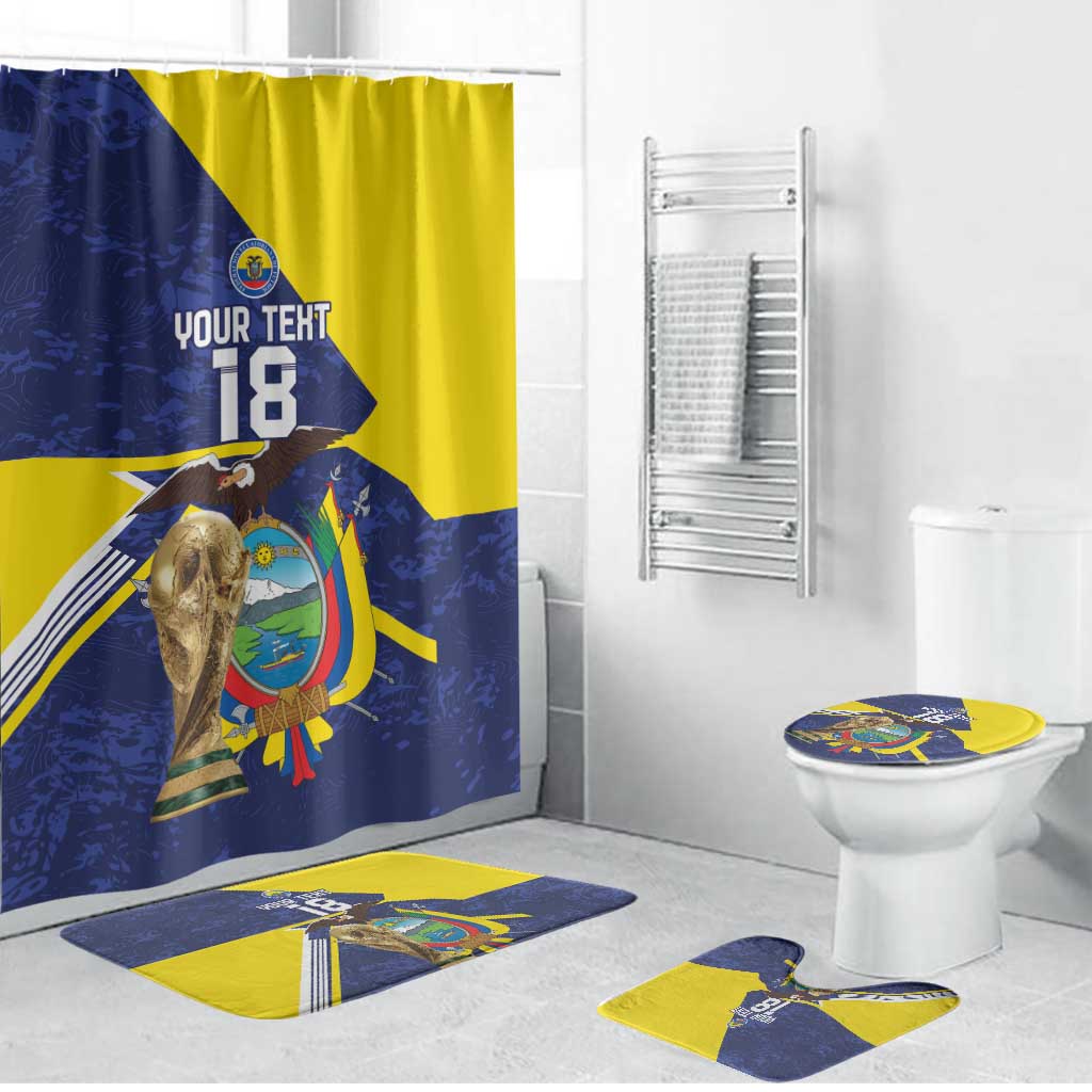 Ecuador Football Custom Bathroom Set Road To World Cup 2026 - Wonder Print Shop