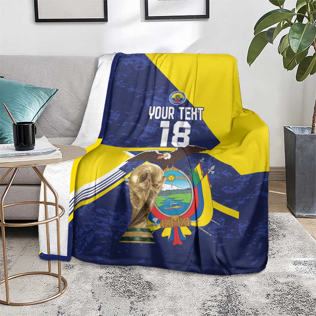 Ecuador Football Custom Blanket Road To World Cup 2026 - Wonder Print Shop