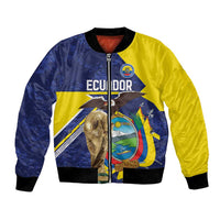 Ecuador Football Custom Bomber Jacket Road To World Cup 2026 - Wonder Print Shop