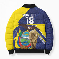Ecuador Football Custom Bomber Puffer Jacket Road To World Cup 2026 - Wonder Print Shop