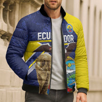 Ecuador Football Custom Bomber Puffer Jacket Road To World Cup 2026 - Wonder Print Shop