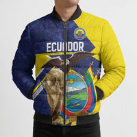 Ecuador Football Custom Bomber Puffer Jacket Road To World Cup 2026 - Wonder Print Shop