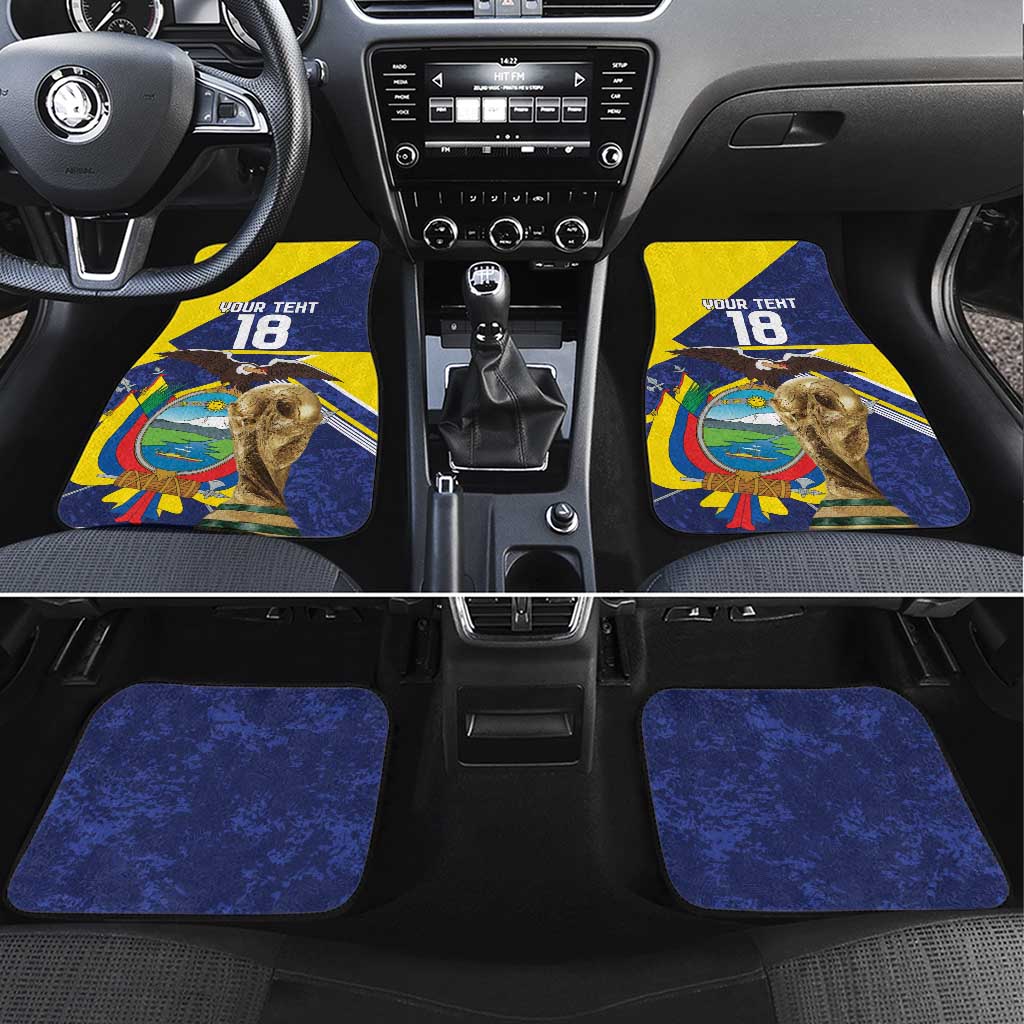 Ecuador Football Custom Car Mats Road To World Cup 2026 - Wonder Print Shop