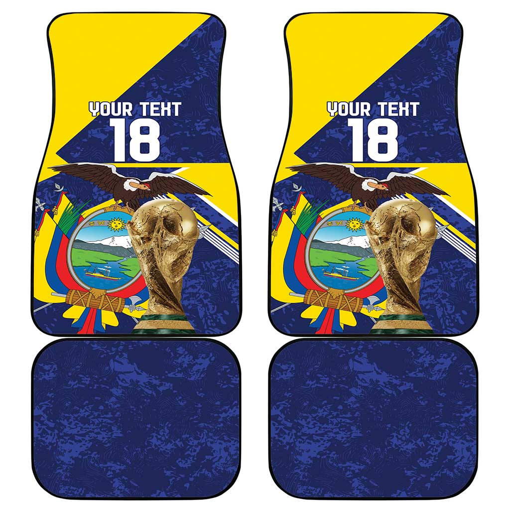Ecuador Football Custom Car Mats Road To World Cup 2026 - Wonder Print Shop