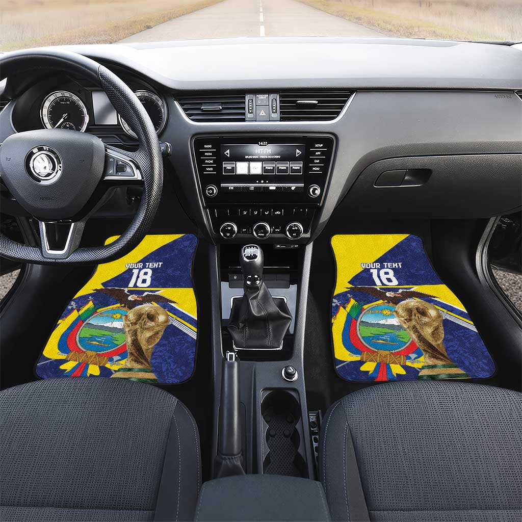 Ecuador Football Custom Car Mats Road To World Cup 2026 - Wonder Print Shop