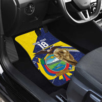 Ecuador Football Custom Car Mats Road To World Cup 2026 - Wonder Print Shop