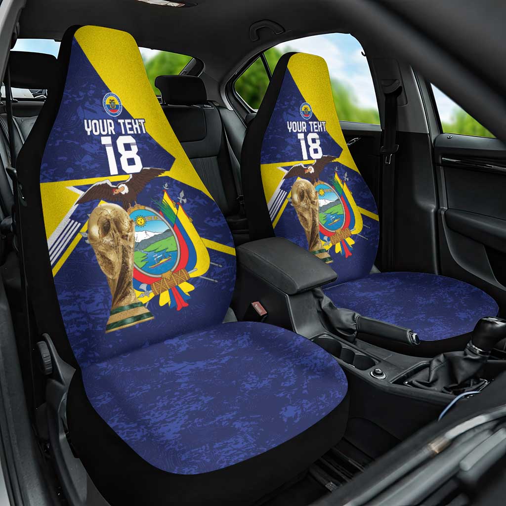 Ecuador Football Custom Car Seat Cover Road To World Cup 2026 - Wonder Print Shop