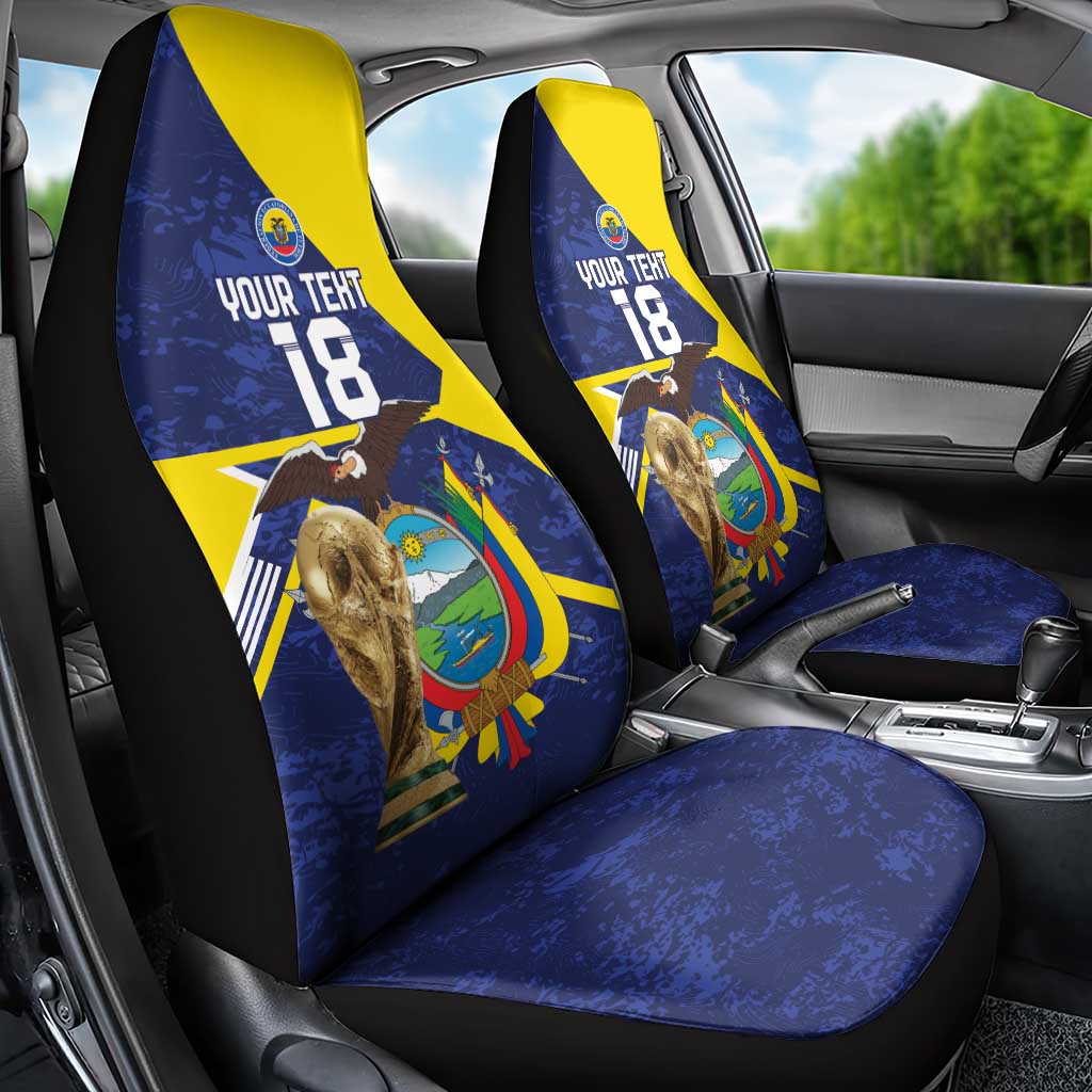 Ecuador Football Custom Car Seat Cover Road To World Cup 2026 - Wonder Print Shop