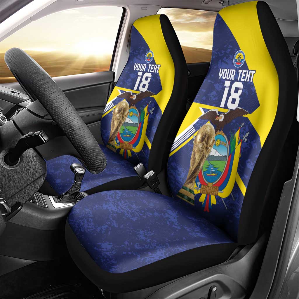 Ecuador Football Custom Car Seat Cover Road To World Cup 2026 - Wonder Print Shop