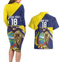 Ecuador Football Custom Couples Matching Long Sleeve Bodycon Dress and Hawaiian Shirt Road To World Cup 2026 - Wonder Print Shop