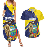 Ecuador Football Custom Couples Matching Summer Maxi Dress and Hawaiian Shirt Road To World Cup 2026 - Wonder Print Shop