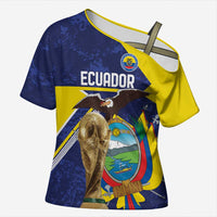 Ecuador Football Custom Cross Shoulder Shirt Road To World Cup 2026 - Wonder Print Shop