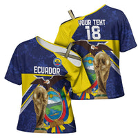 Ecuador Football Custom Cross Shoulder Shirt Road To World Cup 2026 - Wonder Print Shop