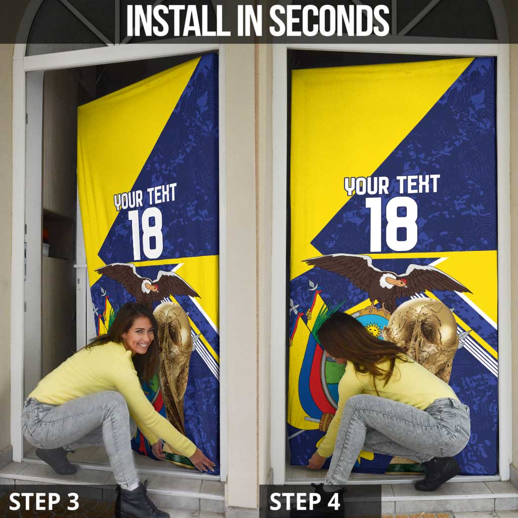 Ecuador Football Custom Door Cover Road To World Cup 2026 - Wonder Print Shop