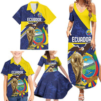 Ecuador Football Custom Family Matching Summer Maxi Dress and Hawaiian Shirt Road To World Cup 2026 - Wonder Print Shop