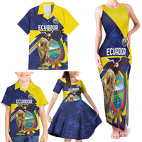 Ecuador Football Custom Family Matching Tank Maxi Dress and Hawaiian Shirt Road To World Cup 2026 - Wonder Print Shop