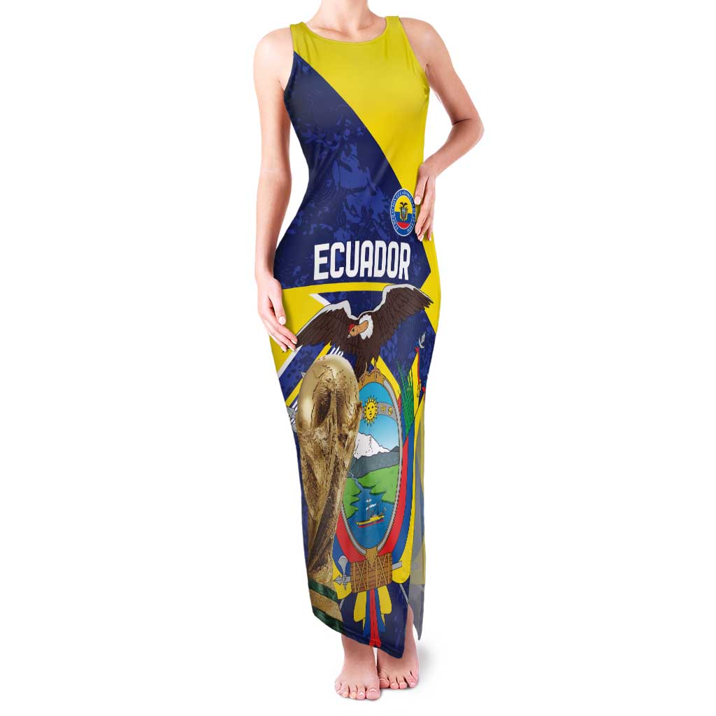 Ecuador Football Custom Family Matching Tank Maxi Dress and Hawaiian Shirt Road To World Cup 2026 - Wonder Print Shop