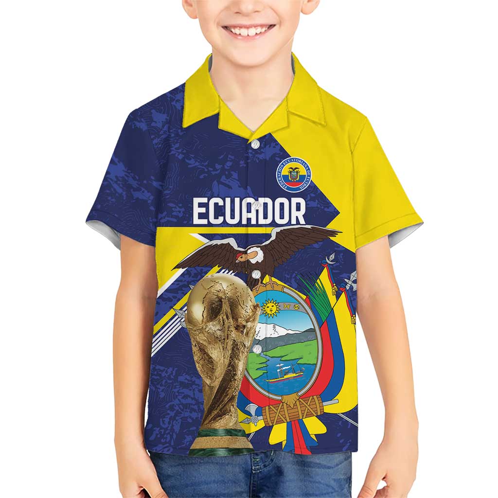 Ecuador Football Custom Family Matching Tank Maxi Dress and Hawaiian Shirt Road To World Cup 2026 - Wonder Print Shop