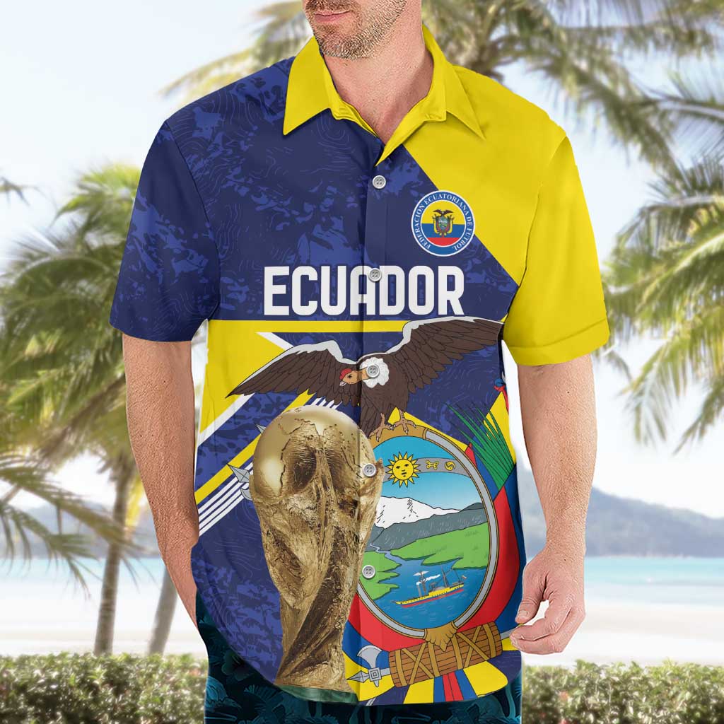 Ecuador Football Custom Hawaiian Shirt Road To World Cup 2026 - Wonder Print Shop