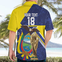 Ecuador Football Custom Hawaiian Shirt Road To World Cup 2026 - Wonder Print Shop