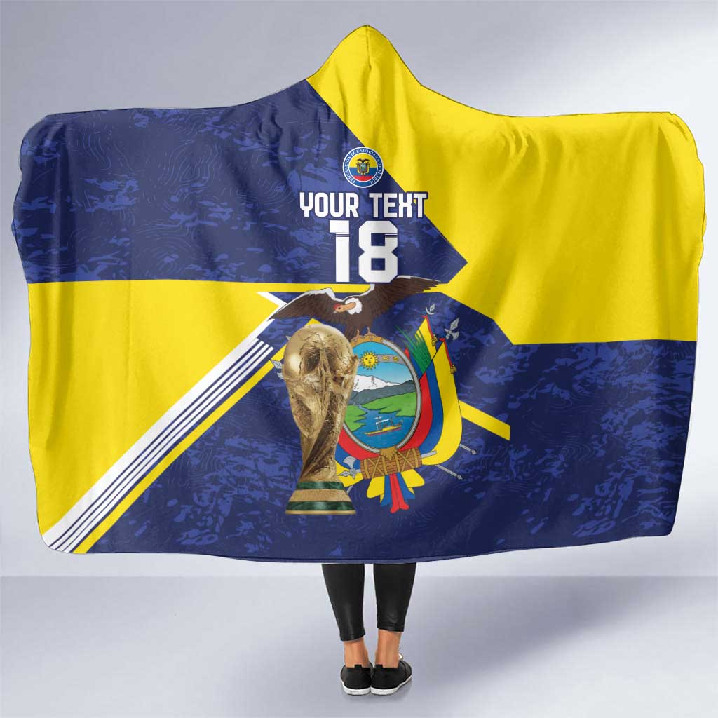 Ecuador Football Custom Hooded Blanket Road To World Cup 2026 - Wonder Print Shop