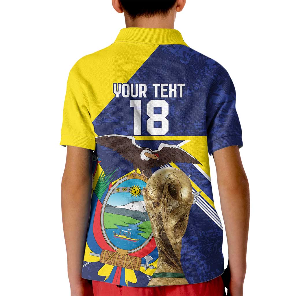 Ecuador Football Custom Kid Polo Shirt Road To World Cup 2026 - Wonder Print Shop