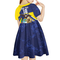 Ecuador Football Custom Kid Short Sleeve Dress Road To World Cup 2026 - Wonder Print Shop