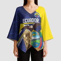 Ecuador Football Custom Kimono Sleeve Blouse Road To World Cup 2026 - Wonder Print Shop