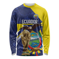 Ecuador Football Custom Long Sleeve Shirt Road To World Cup 2026 - Wonder Print Shop