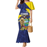 Ecuador Football Custom Mermaid Dress Road To World Cup 2026 - Wonder Print Shop
