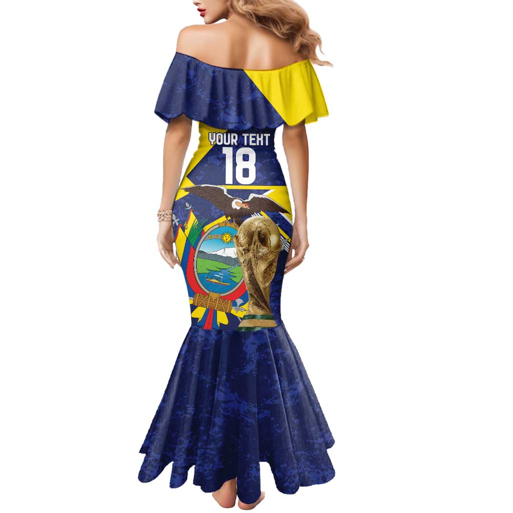 Ecuador Football Custom Mermaid Dress Road To World Cup 2026 - Wonder Print Shop