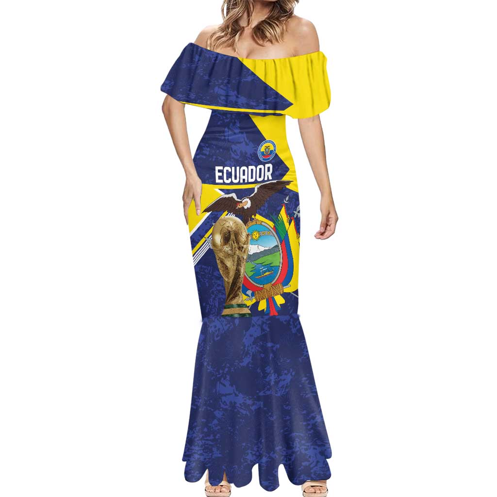 Ecuador Football Custom Mermaid Dress Road To World Cup 2026 - Wonder Print Shop
