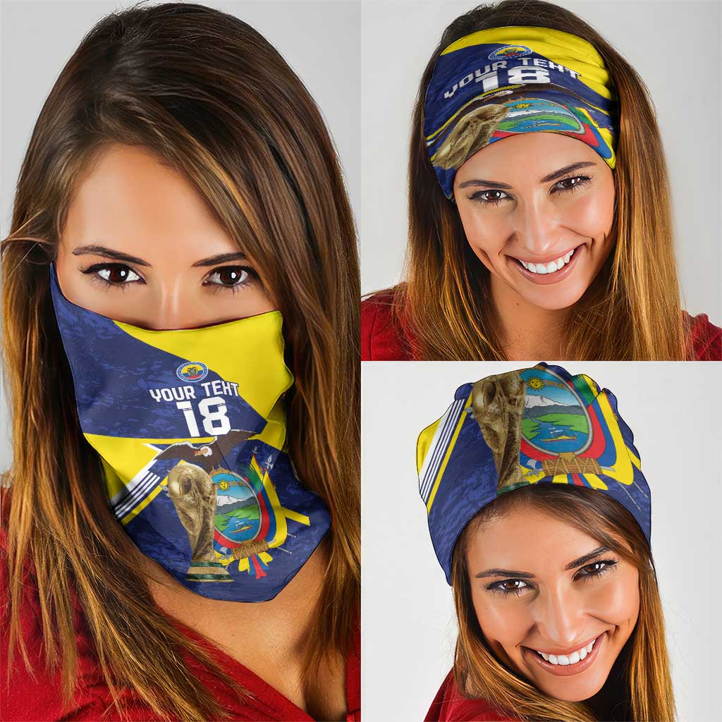 Ecuador Football Custom Neck Gaiter Road To World Cup 2026 - Wonder Print Shop