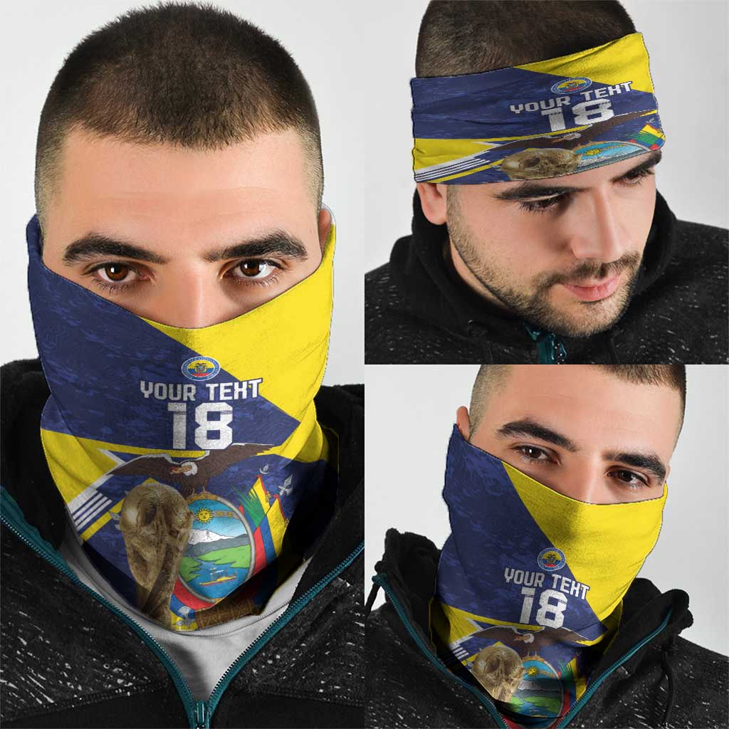 Ecuador Football Custom Neck Gaiter Road To World Cup 2026 - Wonder Print Shop
