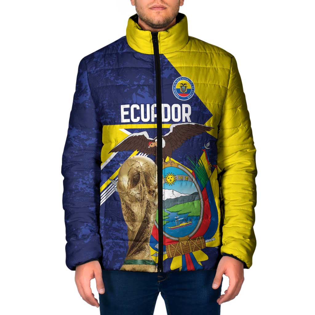 Ecuador Football Custom Padded Jacket Road To World Cup 2026 - Wonder Print Shop