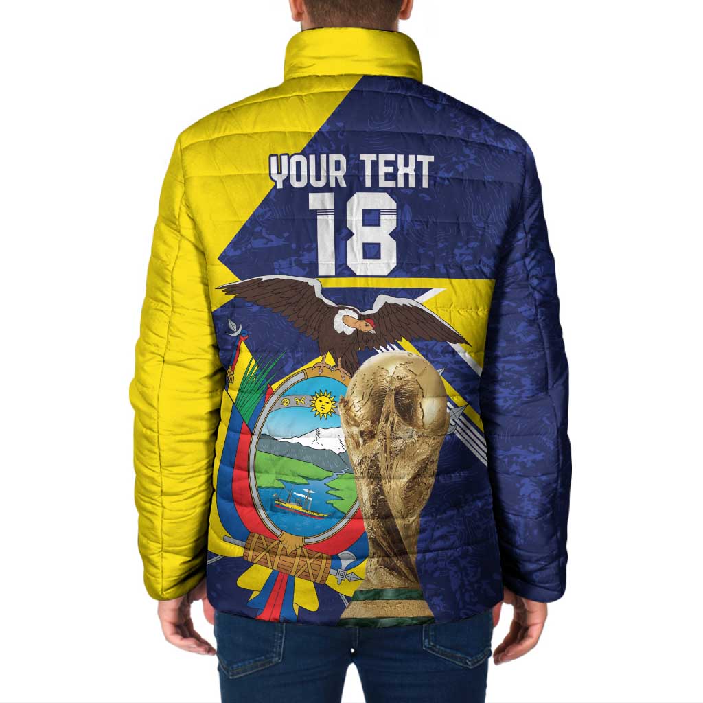 Ecuador Football Custom Padded Jacket Road To World Cup 2026 - Wonder Print Shop