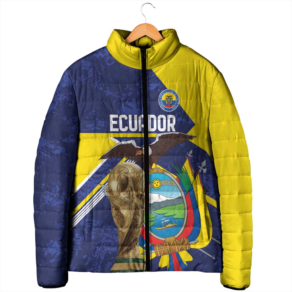 Ecuador Football Custom Padded Jacket Road To World Cup 2026 - Wonder Print Shop