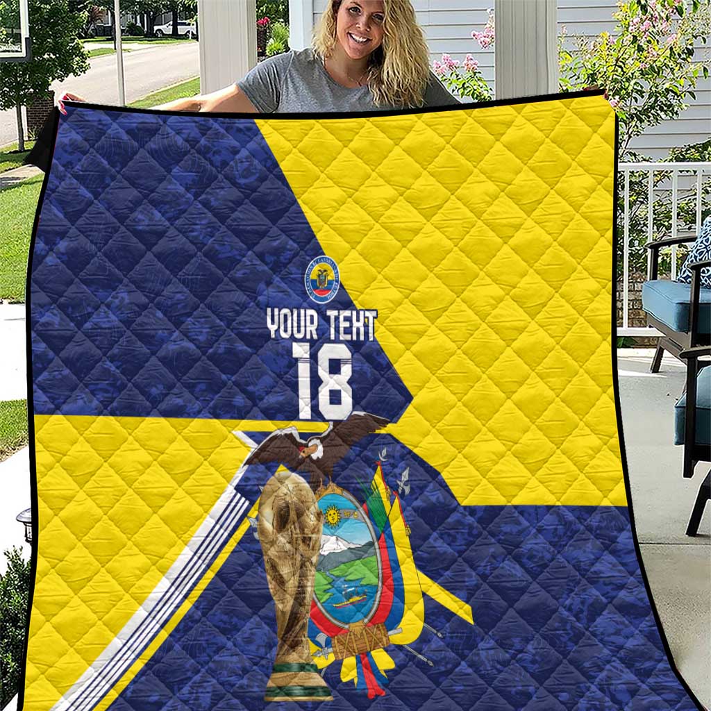 Ecuador Football Custom Quilt Road To World Cup 2026 - Wonder Print Shop