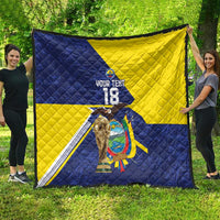 Ecuador Football Custom Quilt Road To World Cup 2026 - Wonder Print Shop