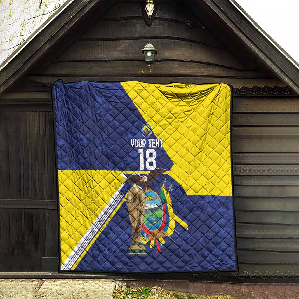 Ecuador Football Custom Quilt Road To World Cup 2026 - Wonder Print Shop