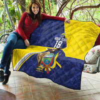 Ecuador Football Custom Quilt Road To World Cup 2026 - Wonder Print Shop