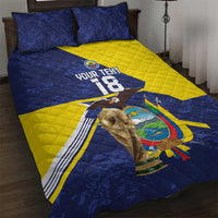 Ecuador Football Custom Quilt Bed Set Road To World Cup 2026 - Wonder Print Shop