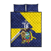 Ecuador Football Custom Quilt Bed Set Road To World Cup 2026 - Wonder Print Shop