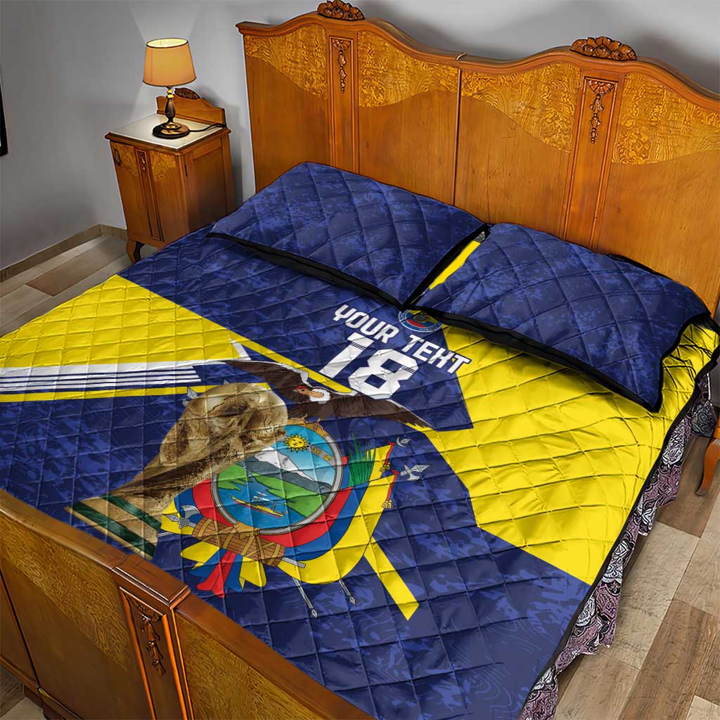 Ecuador Football Custom Quilt Bed Set Road To World Cup 2026 - Wonder Print Shop