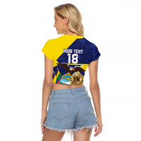 Ecuador Football Custom Raglan Cropped T Shirt Road To World Cup 2026 - Wonder Print Shop