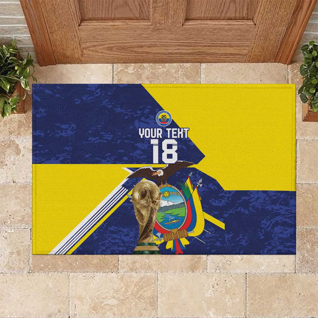 Ecuador Football Custom Rubber Doormat Road To World Cup 2026 - Wonder Print Shop