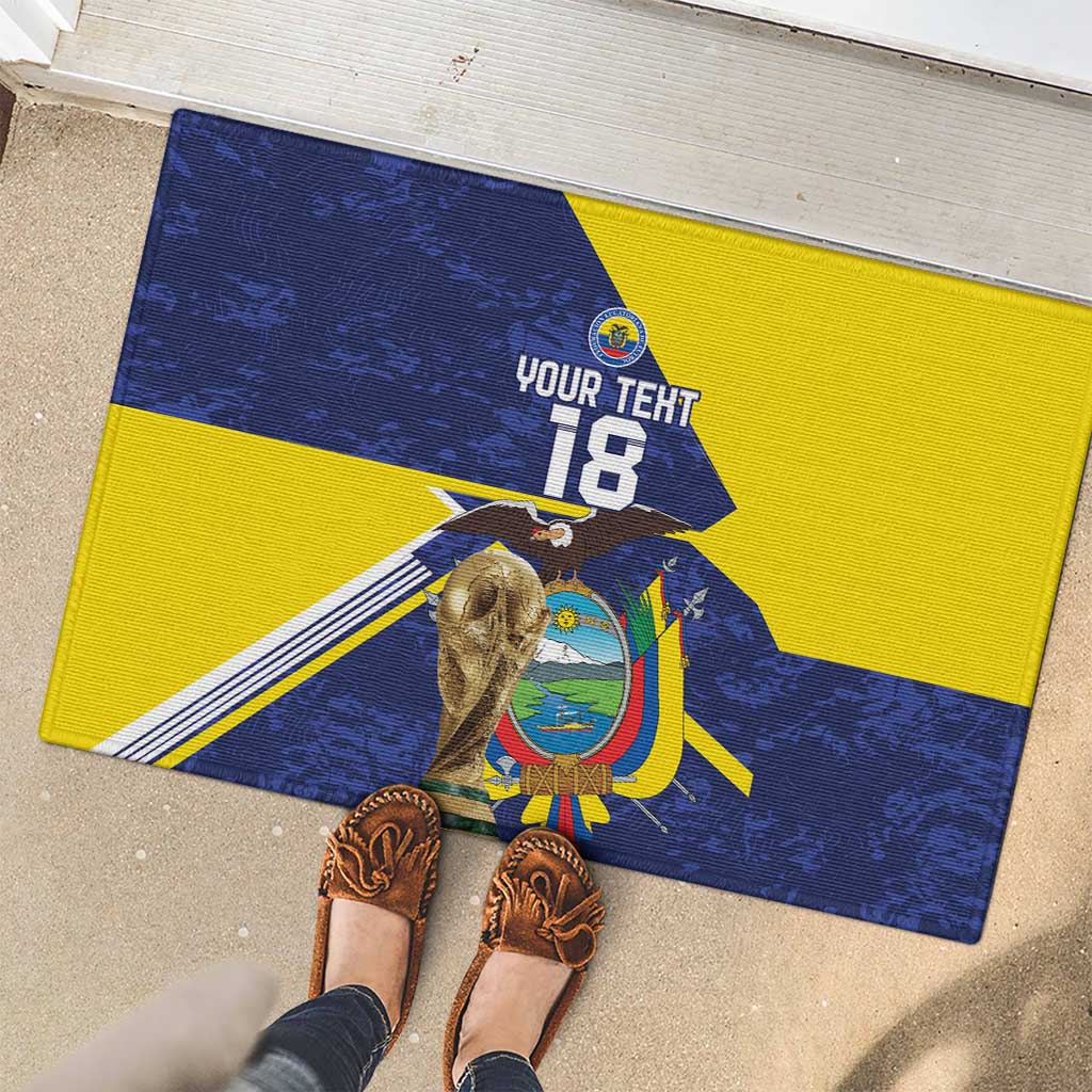 Ecuador Football Custom Rubber Doormat Road To World Cup 2026 - Wonder Print Shop