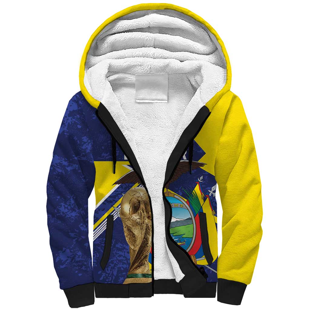 Ecuador Football Custom Sherpa Hoodie Road To World Cup 2026 - Wonder Print Shop