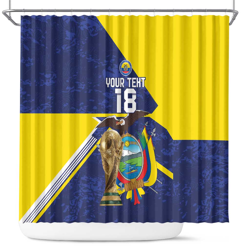 Ecuador Football Custom Shower Curtain Road To World Cup 2026 - Wonder Print Shop